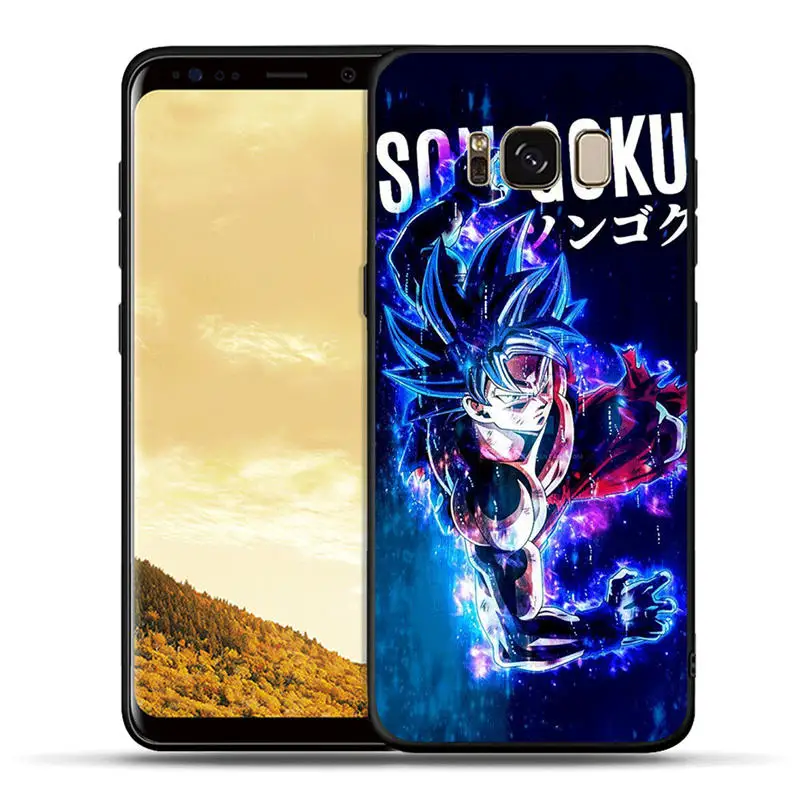 Черный силиконовый чехол для samsung Galaxy S10e S10 S9 S8 Plus Note 8 9 S7 Edge чехлы для телефонов Dragon Ball Z из аниме Goku Super D