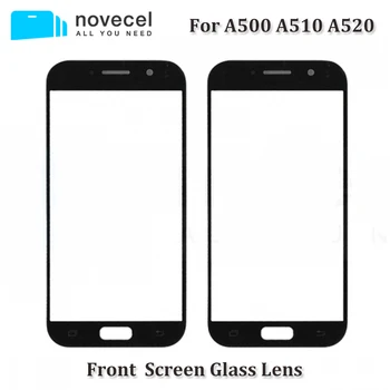 

10pcs/lot Novecel New A+ A5 A510 A520 2016 2017 Front Outer Screen Glass Lens For Samsung A5 Touch Screen Glass Lens Replacement
