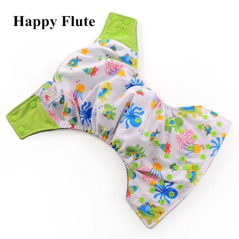 Happy Flute Cloth Diaper Reusable Diapers For Children, Bamboo Charcoal