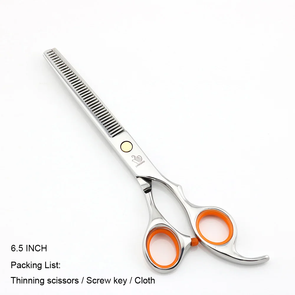 Ножницы для волос 7 дюймов ножницы для стрижки волос или 6,5 дюймов ножницы для истончения волос ножницы для ухода за домашними животными Lyrebird 1 шт./лот Новинка - Цвет: Silvery1 thin no bag