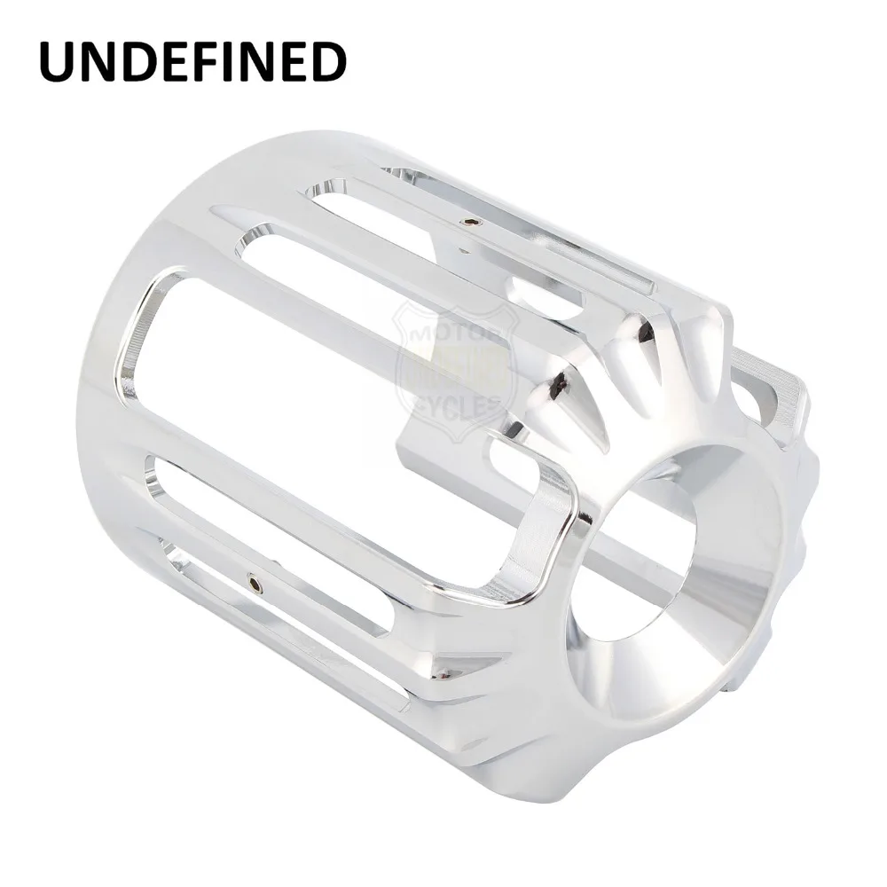 Chrome Motorcycle Fuel Filter Cover Aluminum CNC Cut Oil Filter Cover