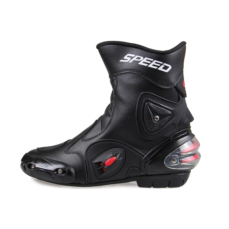 

Riding Tribe Motorcycle Boots SPEED Ankle Joint Protective Gear Moto Shoes Motorcycle Riding Racing Motocross Boots BLACK WHITE