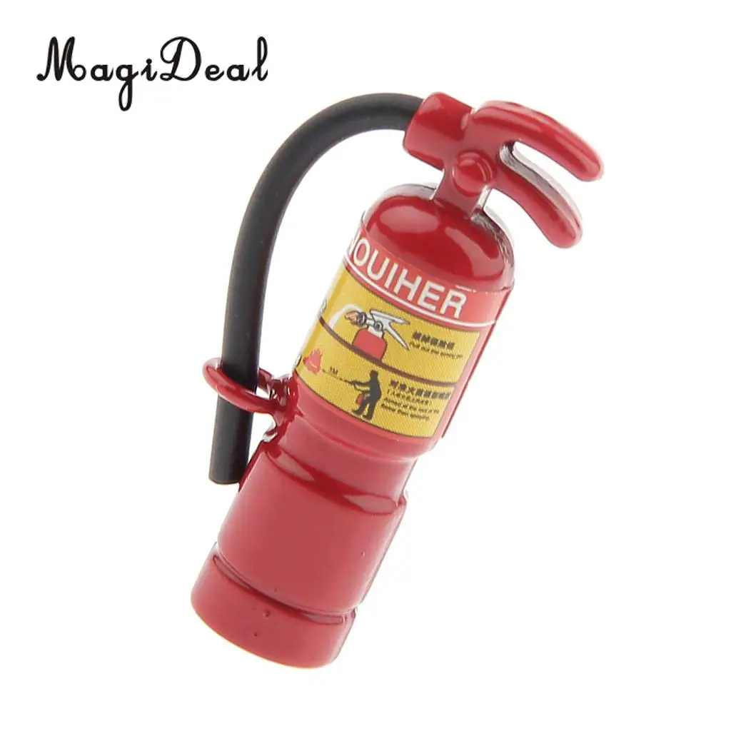 MagiDeal Mini 1Pc 1/12 Scale Dolls House Miniature Fire Extinguisher for Kitchen Pub Bar Livingroom Classroom Decor Acc 2 Kinds