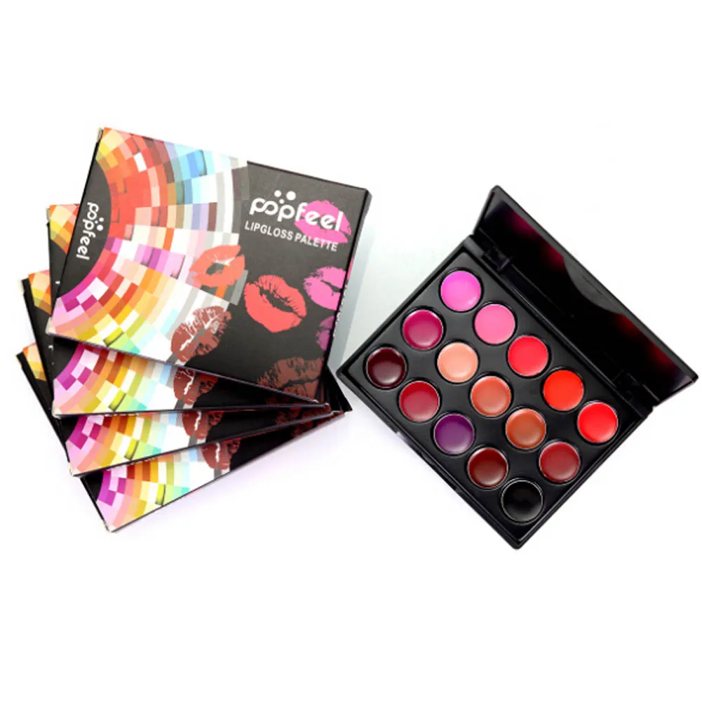Buy Popfeel Mini Lip Gloss Set Plate Matte Makeup 15