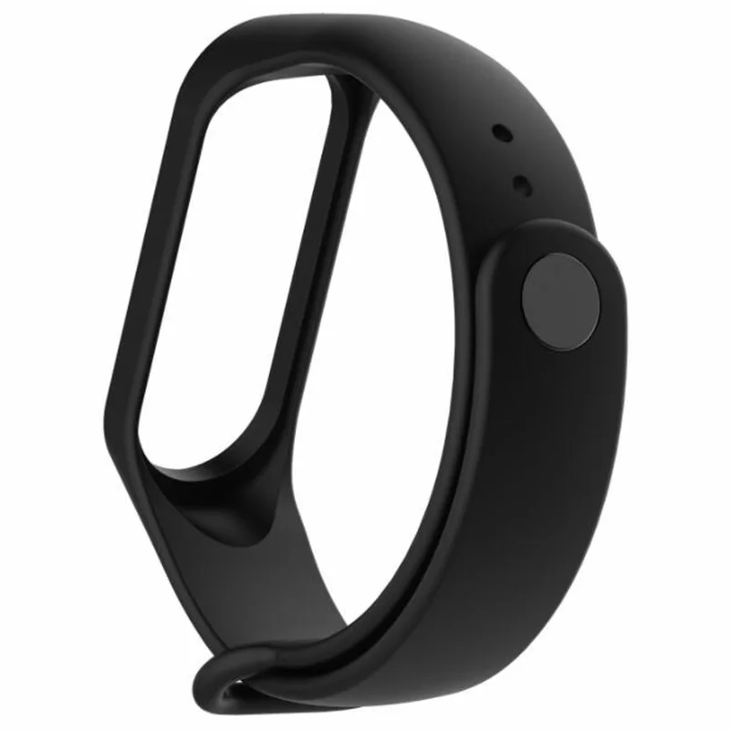 Mi Band 4 3 ремешок замена силиконовый браслет для xiaomi mi band 3 4 Смарт Браслет аксессуары - Цвет: Черный