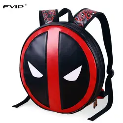 FVIP 2017 Новый дизайн 3D Marvel Mochila Masculina школьная сумка Дэдпул рюкзак для ноутбука Ipad Рюкзаки Высокое качество кожаная сумка