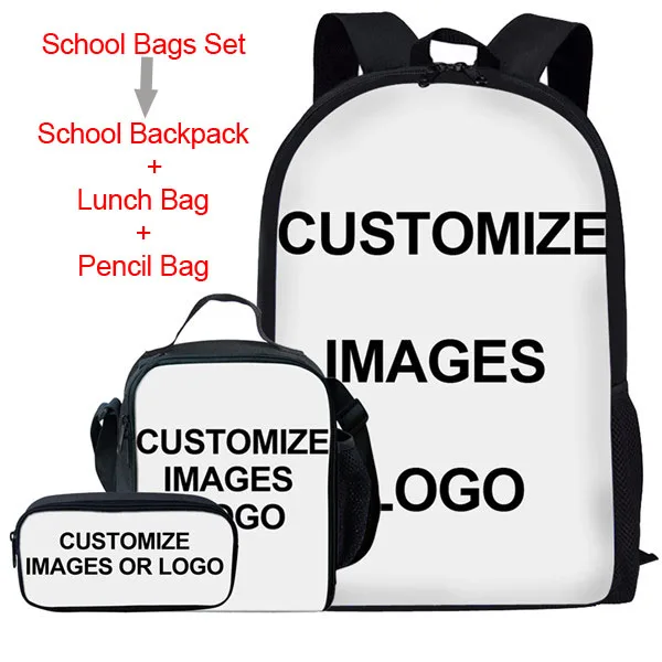 Jackherelook/Комплект детских школьных сумок с принтом из мультфильмов с планетами, 3 предмета, Детский космический рюкзак для мальчиков и девочек, детские ранцы - Цвет: school bags sets