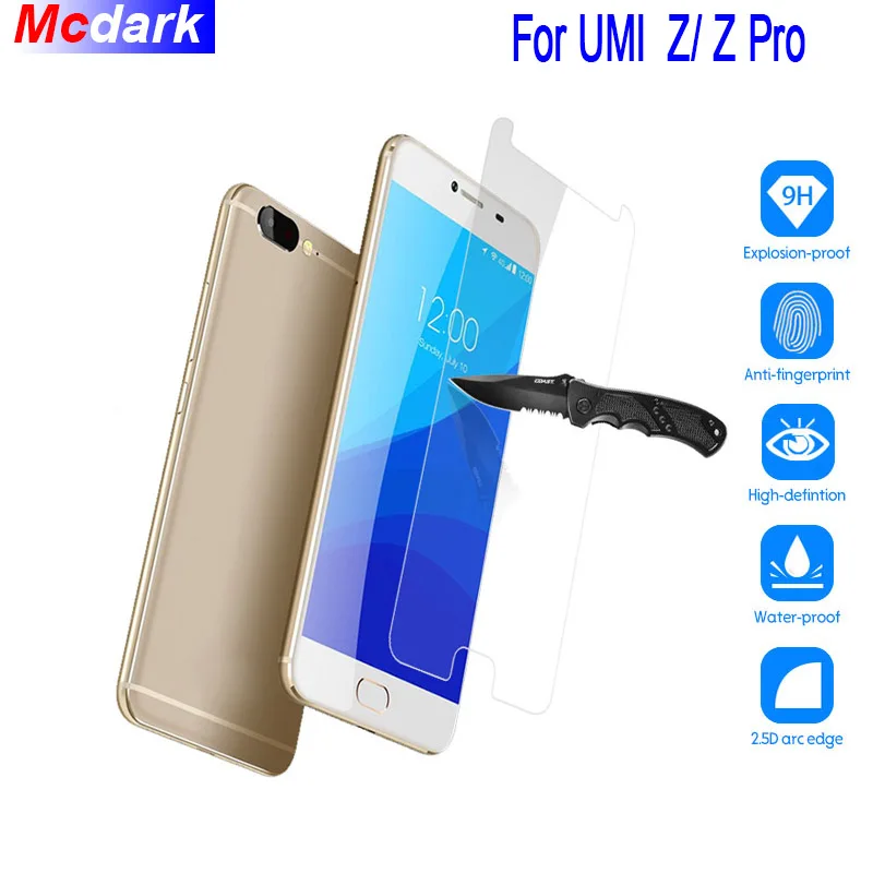 9H закаленное стекло для UMI Z Pro Защитная пленка экрана /Z крышка стеклянная Легкая