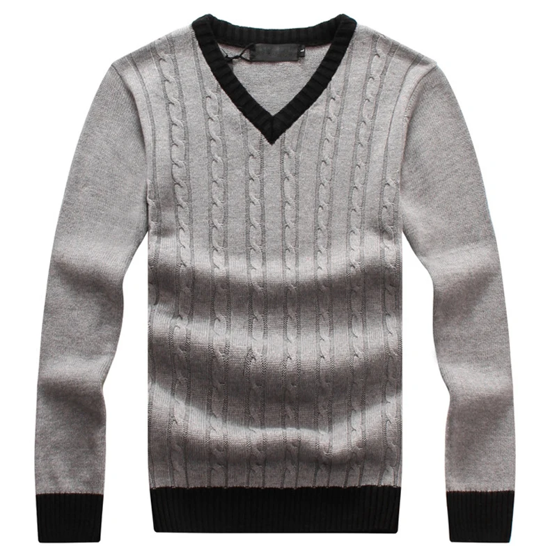 TANGNEST 2019 осень с длинным рукавом v-образный вырез тянуть Homme удобный тонкий пэчворк мужской свитер 3 цвета Повседневные свитера MZM541