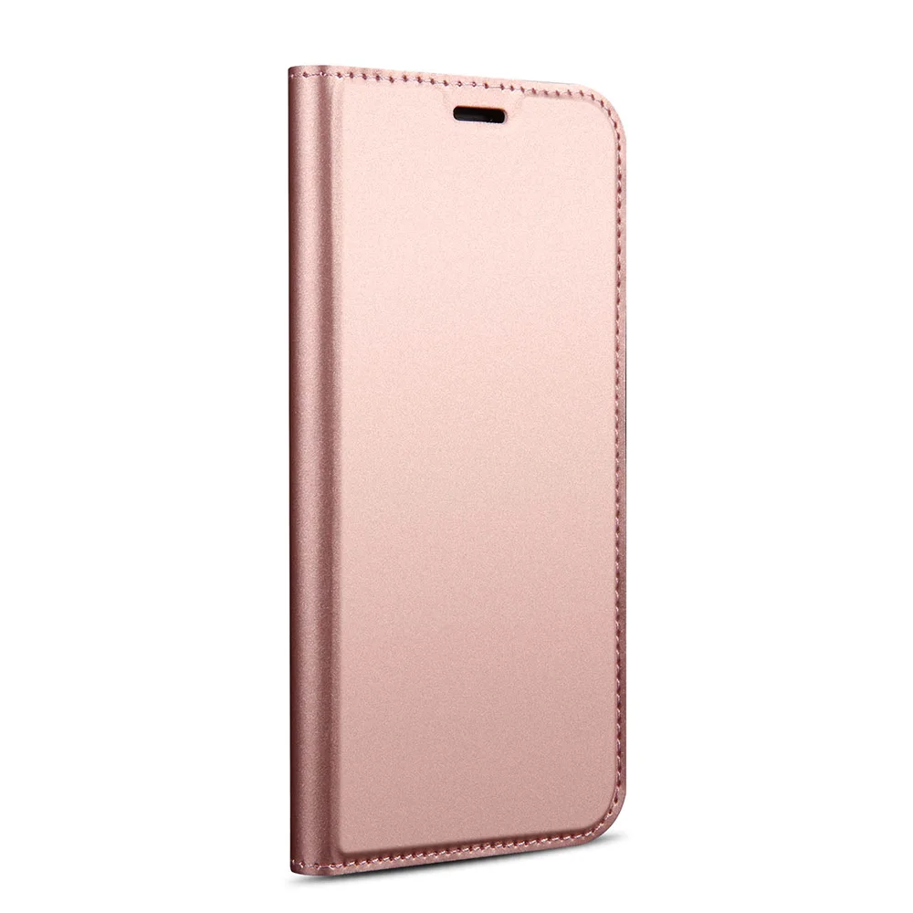 DZGOGO ISKIN серии искусственная кожа флип чехол для iPhone X 7 8 плюс 6 S плюс TPU чехол телефона стенд чехол с карт памяти карман - Цвет: Rose Gold