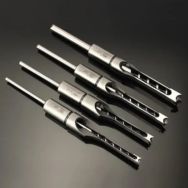 4PCS HSS Twist Drill Bits Woodworking Drill Tools Kit Set Square Auger Mortising Chisel Drill Set Square Hole Extended Saw 4PCS HSS Twist Drill Bits Woodworking Drill Tools Kit Set Square Auger Mortising Chisel Drill Set Square Hole Extended Saw