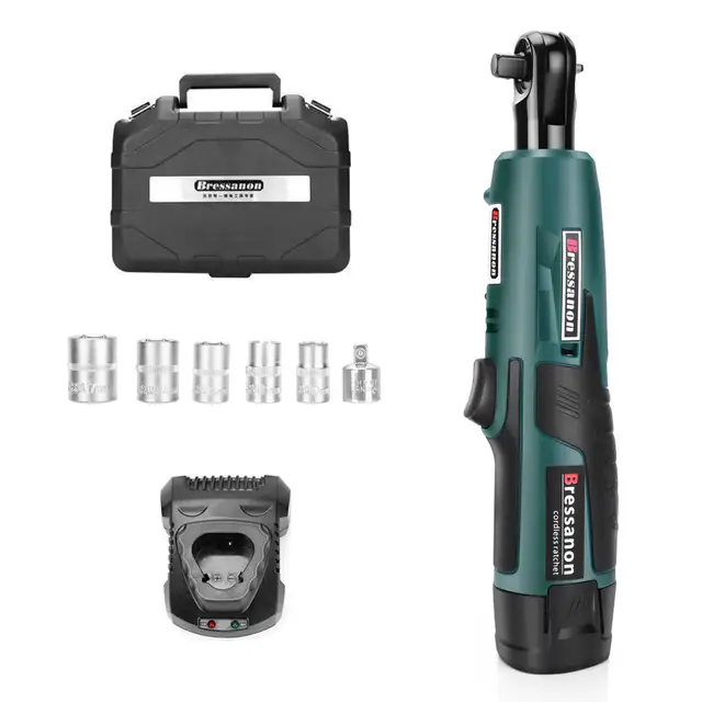 Online Bressanon 3 8 Electric Cordless Ratchet Wrench With 12v Bressanon 3 8 Electric Cordless Ratchet Wrench With 12v 2000mah Battery Pack