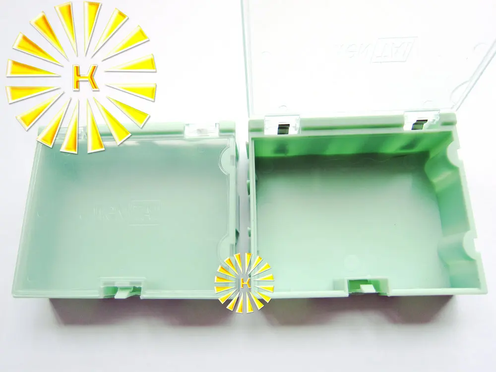 

50pcs x #3 Green Color Capacitor Resistor SMT Electronic Component Mini Storage box Practical Jewelry Storaged Case