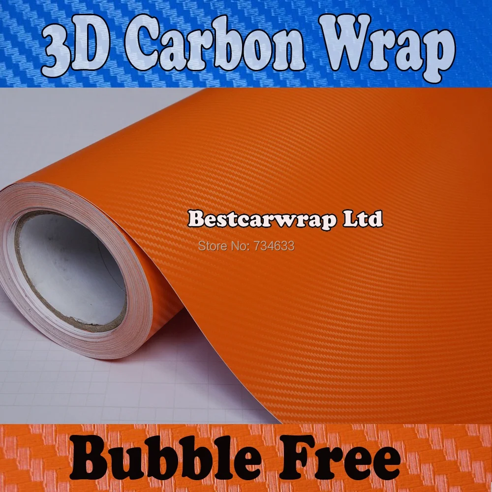 

Premium 3D Carbon Fiber Vinyl With Air Channle Carbon Fibre Car Wrap Film Vehicle Graphics Thickness:01.8mm 1.52x30m/Roll