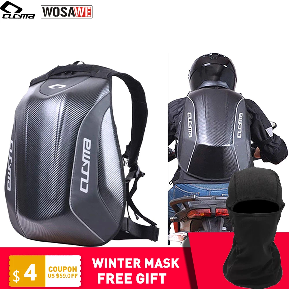 CUCYMA Motorcycle Backpack Carbon Fiber Waterproof Breathable Motocross Racing Knight Backpack