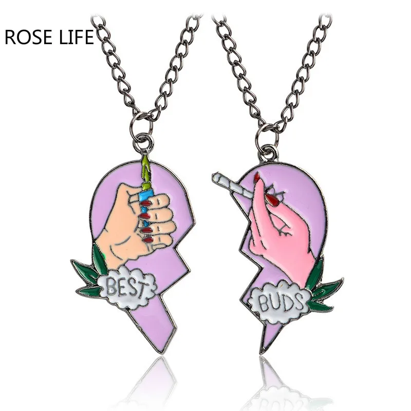 

ROSE LIFE New Ideas enamel fashion necklace lucite alloy heart Pendant Necklace hip hop fashion jewelry