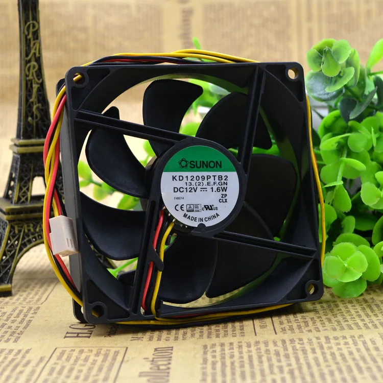 ADDA Бесплатная доставка для SUNON KD1209PTB2 13. (2). е. f. GN DC 12V 1 6 W 3 проводной контактный 80 мм