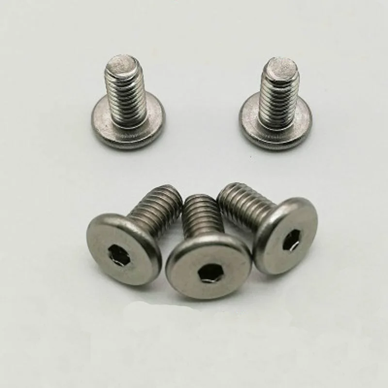 

30Pcs M3 Stainless Steel CM Ultra-thin big Flat C head Dwarf Allen inner hexagon Screw hex bolt 4mm-16mmm Length