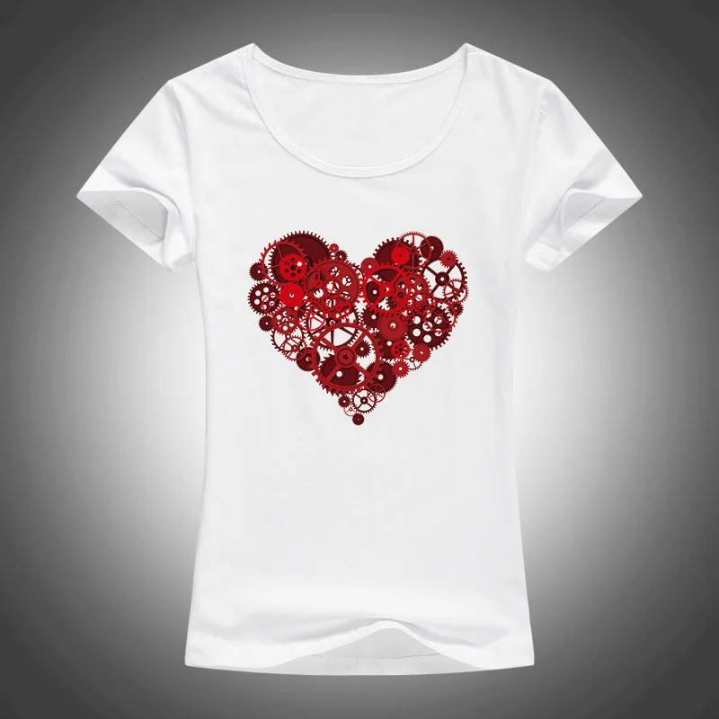 2016 الصيف القطن أزياء تي شيرت المرأة الحب والعتاد المطبوعة س الرقبة قصيرة الأكمام قمم تيز camiseta 1889 2016 الصيف القطن أزياء تي شيرت المرأة الحب والعتاد المطبوعة س الرقبة قصيرة الأكمام قمم تيز camiseta 1889