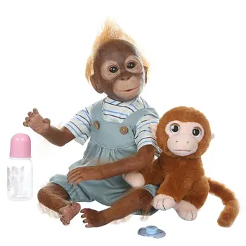 

50cm Realistic Reborn Doll Soft Silicone Vinyl Newborn Babies Monkey Lifelike Handmade Toy Children Birthday Gifts