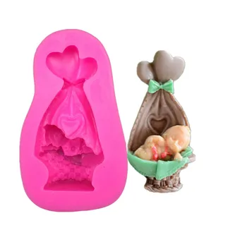 

Cake Decorating Tools Baby Cradle Turn Sugar Cake Decoration Mould Handmade Soap Chocolate Diy Kitchen Pastry Baking Tool