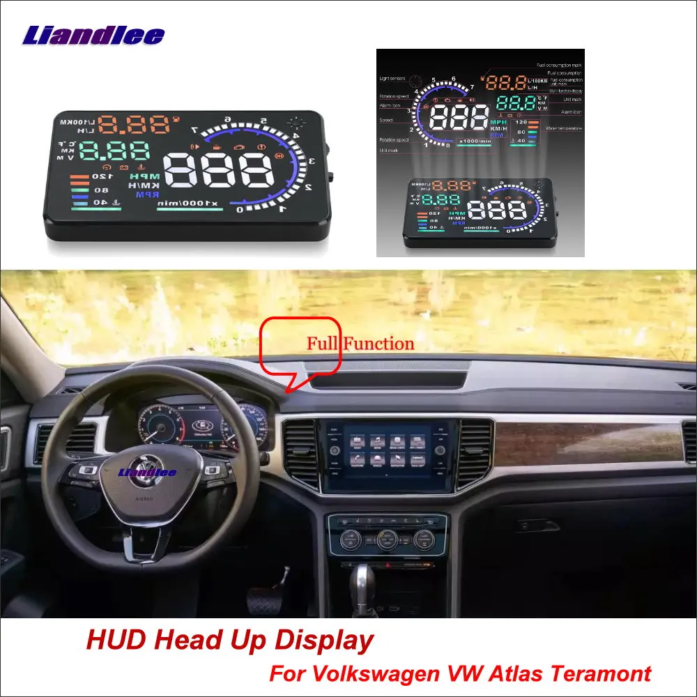 Автомобильный проектор Liandlee HUD для Volkswagen VW Atlas Teramont 2017 2018 HD экран проектора