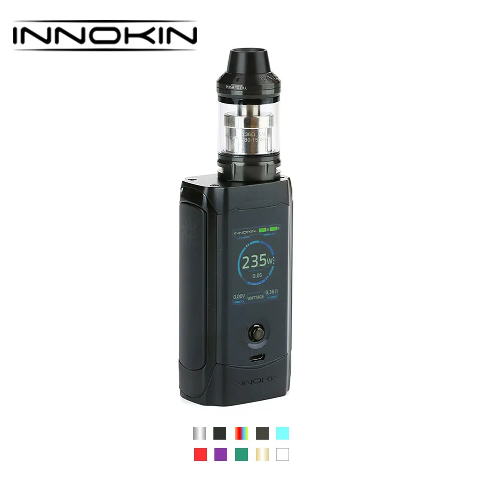 

Original Innokin Proton Scion 2 235W TC Kit with 3.5ml/2ml Scion II Tank Easy Push Top-Fill Stronger Throat Hit Vs ESPION Silk