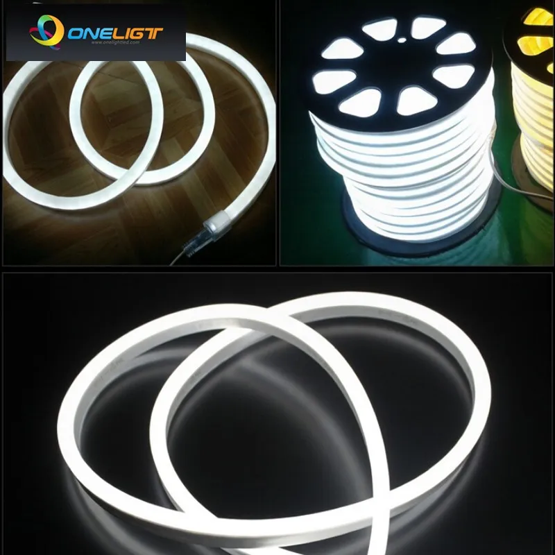 Бесплатная доставка 2835 SMD три чип RGB LED Neon Flex с пульта дистанционного управления 110