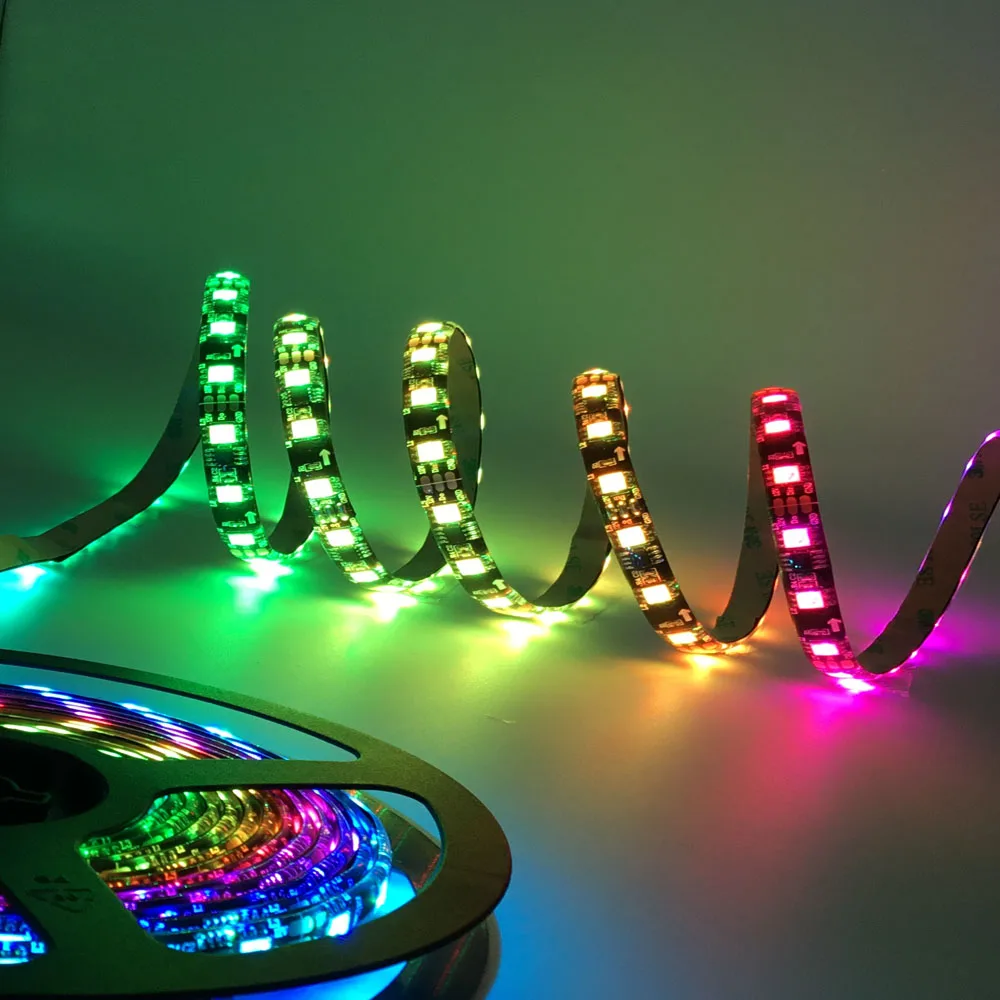 WS2811 RGB светодиодный светильник, Пиксельная полоса, Адресуемая 30/60/Leds/m, светодиодные пиксели, внешний 1 Ic, контроль, 3 светодиода, украшение дома и Рождество