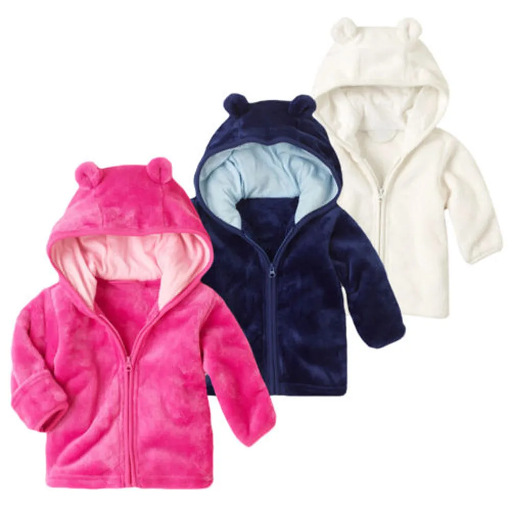 Fashion New Baby catoon waistcoat warm dress Outfits Clothes Baby Boys Girls Clothes Zipper Tops Coat Jackets Warm Outwear