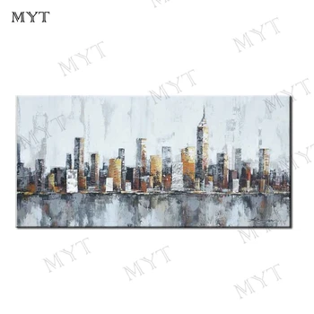 

MYT Art New York Hand-Painted Landscape Oil Painting For Living Room Pictures Wall Art Pictures Canvas Paintings No Framed