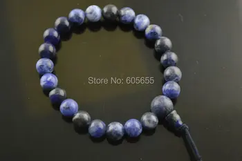 

Natural 8mm Sodalite Round beads Mala Prayer Tibetan Bracelets Stretch Buddhist Jewelry