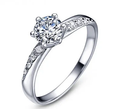 

2016 New arrival high quality super shiny CZ diamond 925 sterling silver female wedding rings jewelry gift promotion