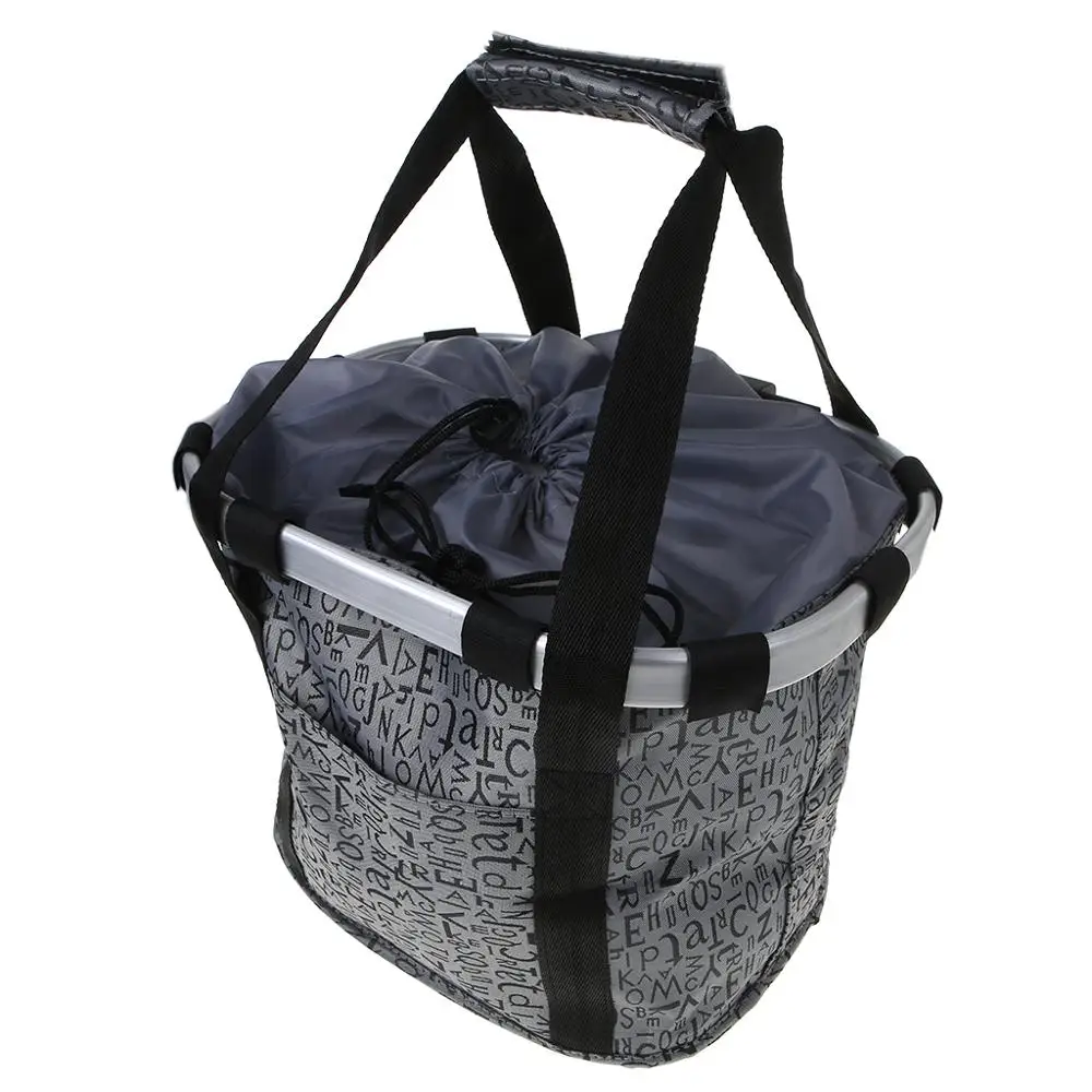 

Bicycle Basket Aluminum Alloy Frame Waterproof Fabric Universal Front Carrier Multi-functional Handheld Portable Pouch Large Sto