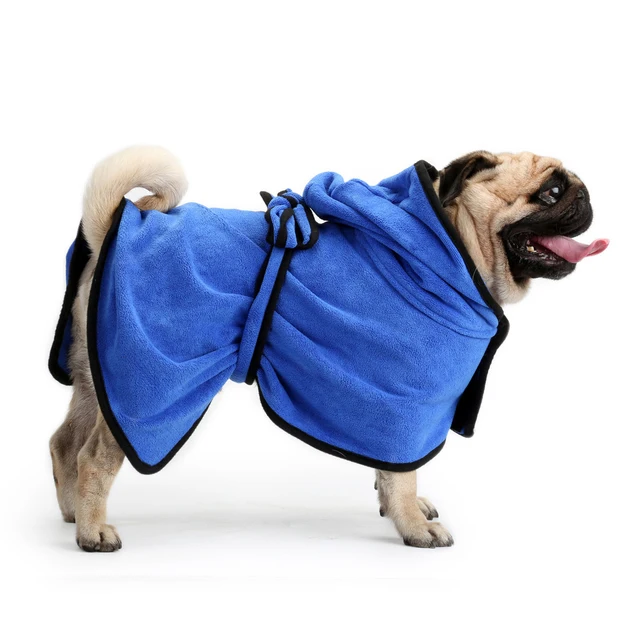 top xs xl pet bathrobe warm clothes super absorbent drying towel