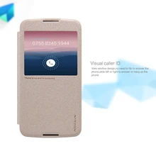 2016 NILLKIN Sparkle flip PU Leather case plastic back cover phone case for Alcatel one touch idol 3 5.5 inch free shipping