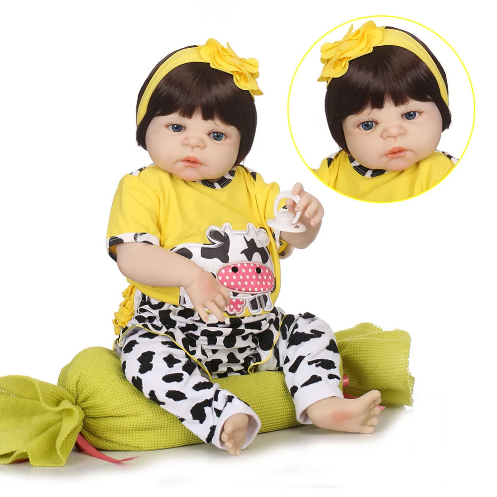 

55 CM Lifelike Reborn Baby Dolls Infant Dolls Full Vinyl body so Really Girl Model Doll For bebe Toddler Toys Gifts
