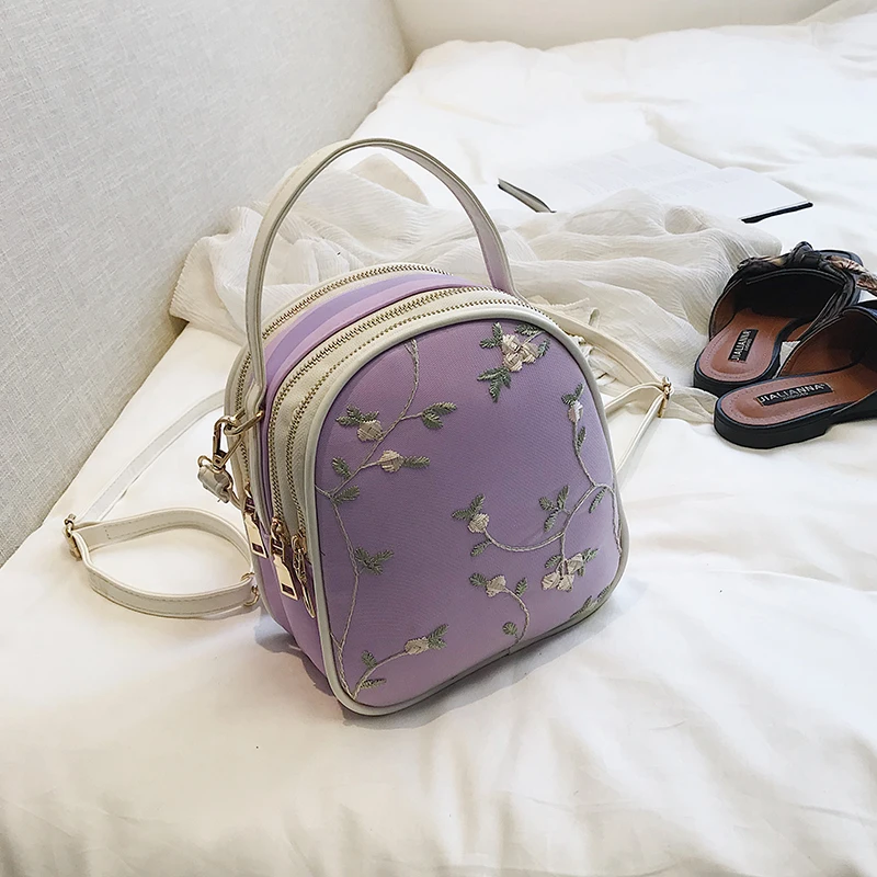 

Ins bud silk small backpack female 2019 new han edition joker multi-purpose fashion mini bag backpack