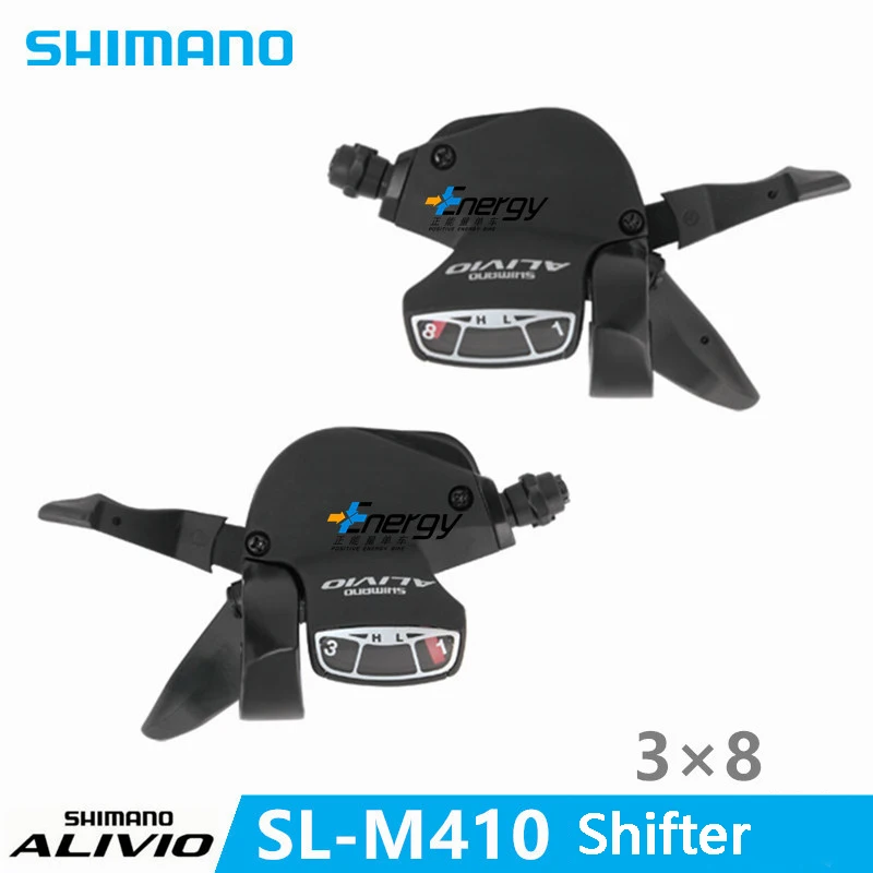 SHIMANO ALIVIO Запчасти для велосипеда, SL-M410, MTB, переключения передач, рычаг переключения передач, переключатель 3*8 скоростей - Цвет: M410