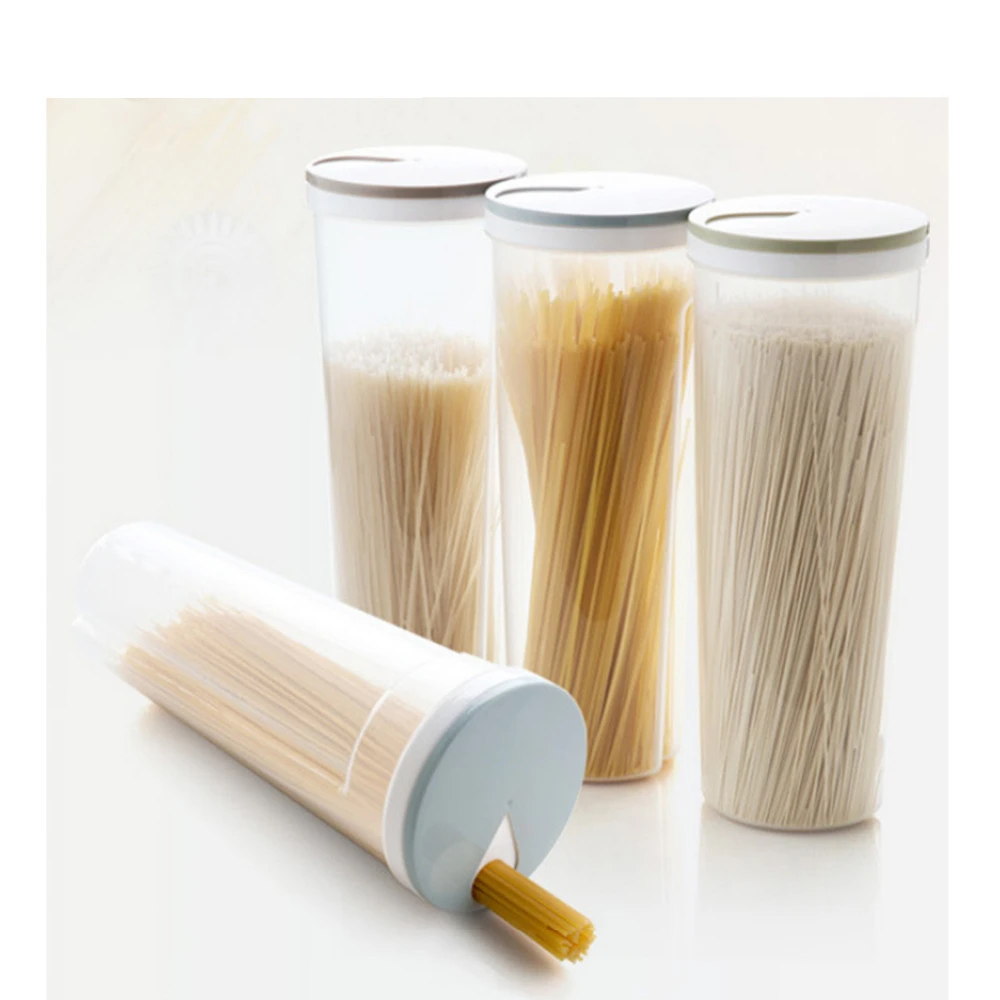 

HIPSTEEN Airtight Storage Container Box For Noodles Spaghetti Food Storage Box Plastic Household Kitchen Cereal Crisper Box