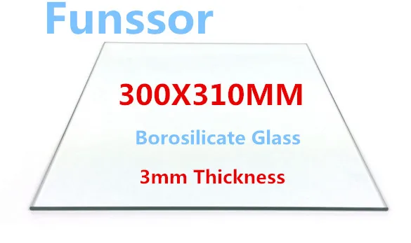Best Offers A Funssor Large Size Printing 3D Printer Borosilicate Glass plate 300x310 mm Build Plate 3MM thickness Glass plate Best Offers A Funssor Large Size Printing 3D Printer Borosilicate Glass plate 300x310 mm Build Plate 3MM thickness Glass plate