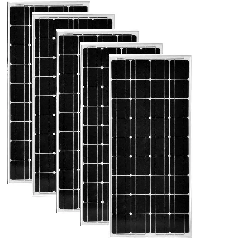 US $1.199.99 Solar Panel 12v 100w Zonnepaneel Solar 60v 500w Solar Battery Charger For Phone Solar Home Car Caravana Camp Boats And Yachts