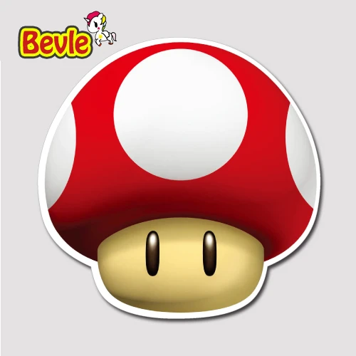 Bevle 1418スーパーマリオキノコファッション3メートルステッカー防水ラップトップ荷物冷蔵庫スケートボード車の落書き漫画潮sticke Mario Computer Mushroom Umbrellamushroom Push Button Switch Aliexpress
