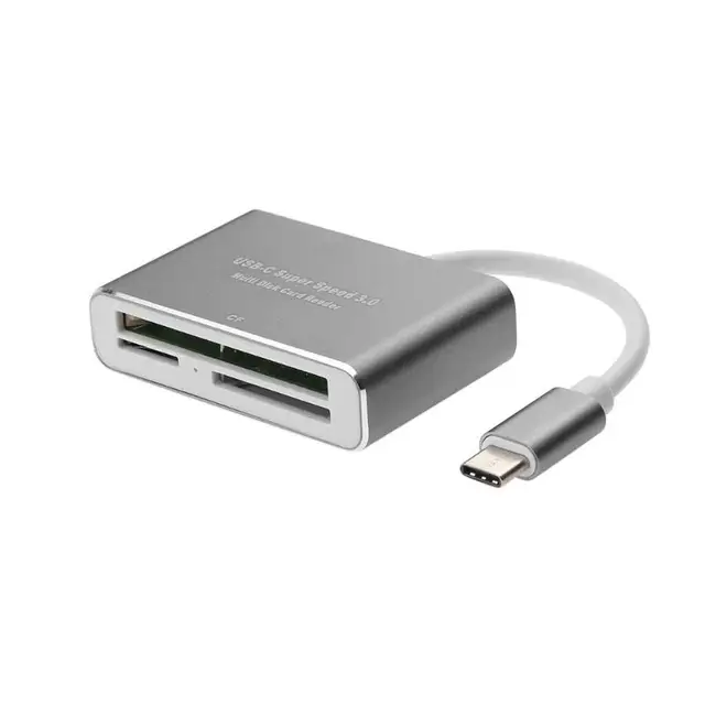 Best Value VODOOL 3 in 1 USB-C Card Reader Type-C to CF SD TF Card Readers for Macbook Phone Laptop Desktop Computer Peripherals USB Hubs