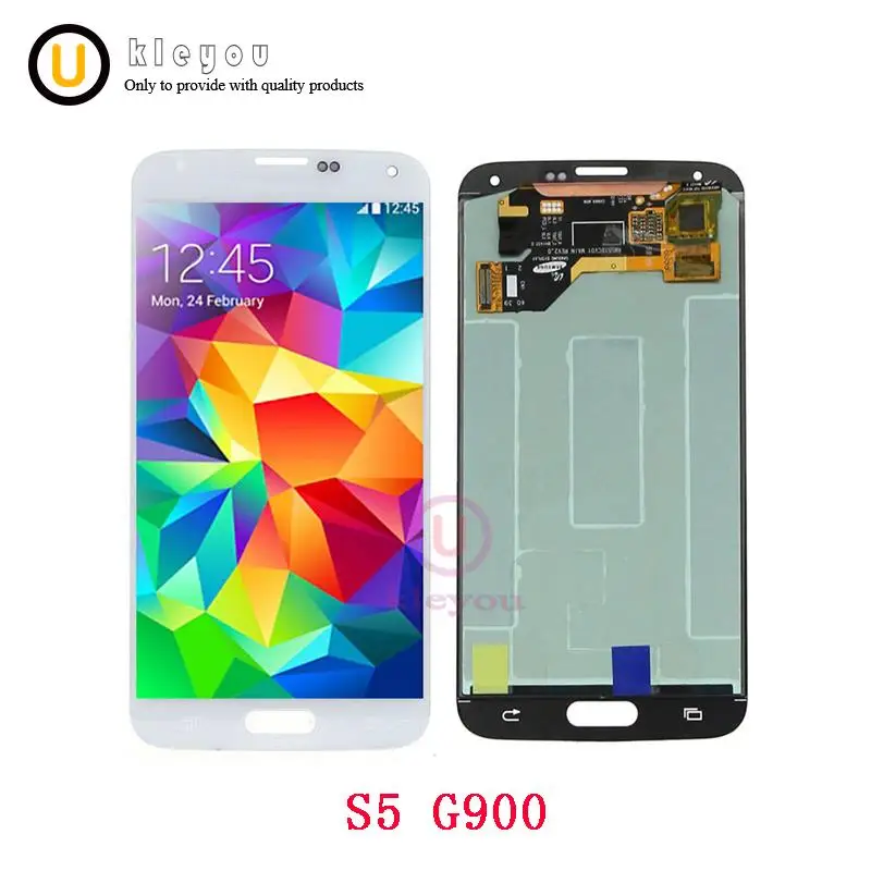 

Black white For Samsung S5 LCD G900F Display LCD Screen Touch Digitizer Assembly Compatible for Samsung Galaxy S5 LCD