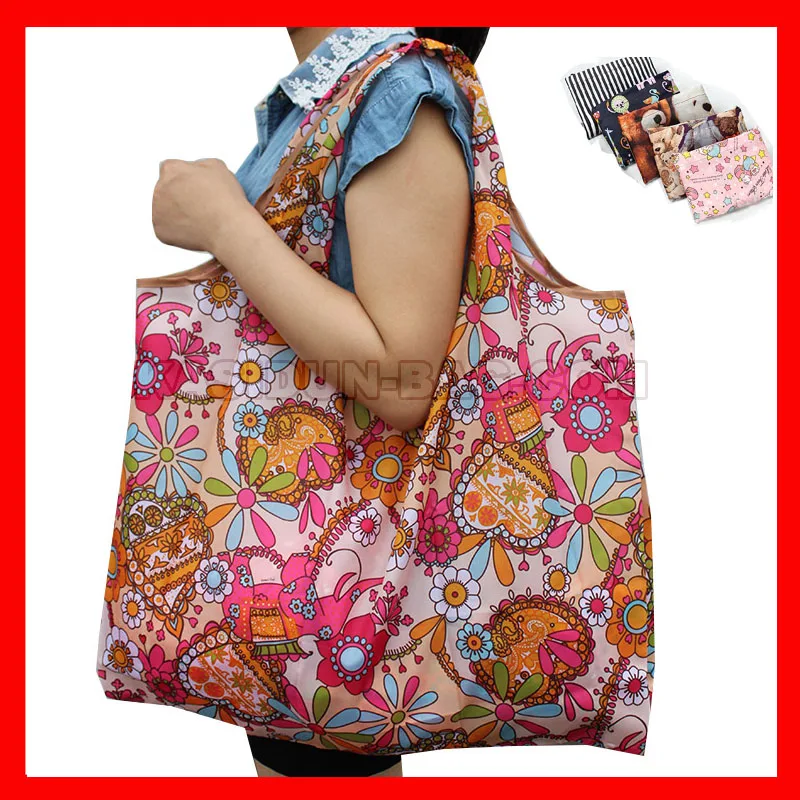 100 шт./лот) Большая складная сумка для покупок