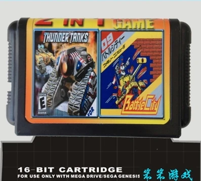 Игровой картридж Tahkn Kaacchka + Battle City-16 бит MD для консоли MegaDrive Genesis | Электроника