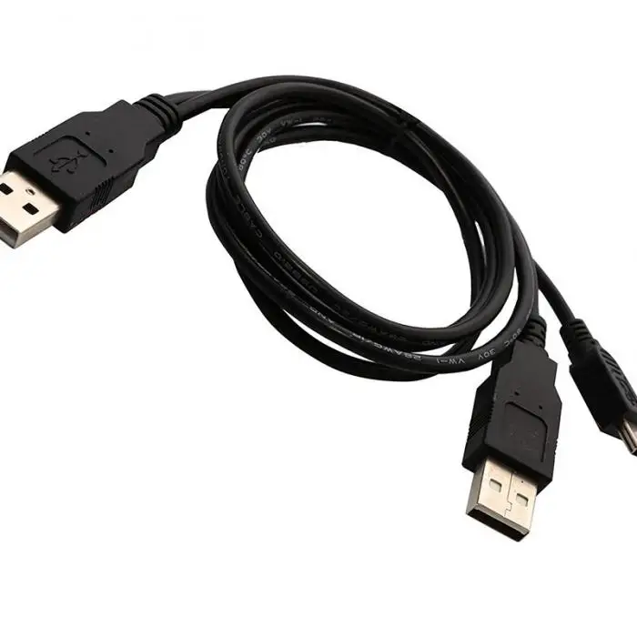 Двойной USB 2,0 Тип к USB Mini 5-контактный Тип B x1 Y для передачи данных кабель для Мощность кабель HJ55