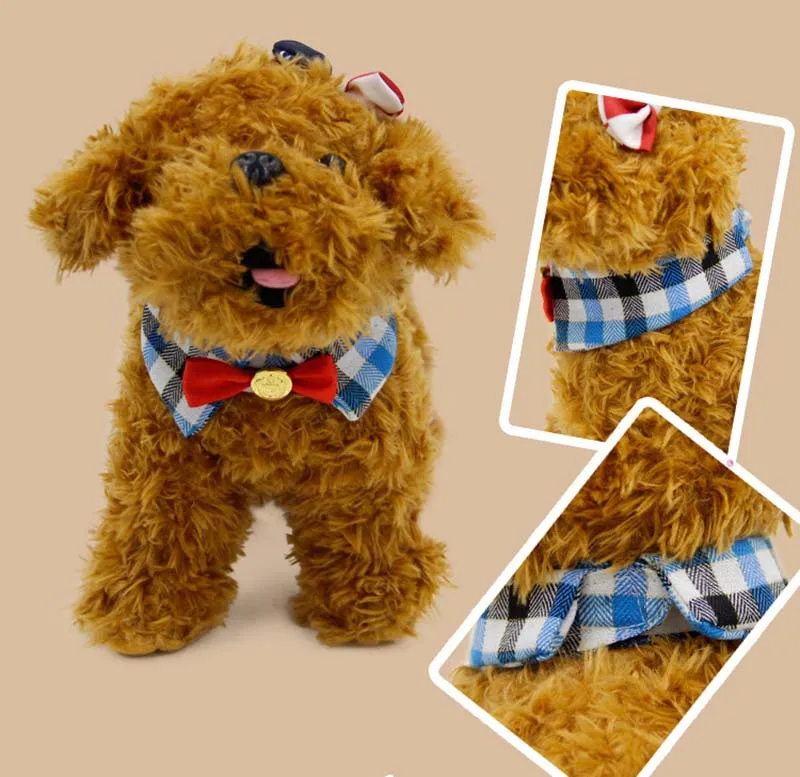 SYDZSW New Pet Products Puppy Dog Collar Bowtie Grace Plaid Pet Cat Dog Bowknot Collar Pet Clothing Accessories Dog Supplies S M L1