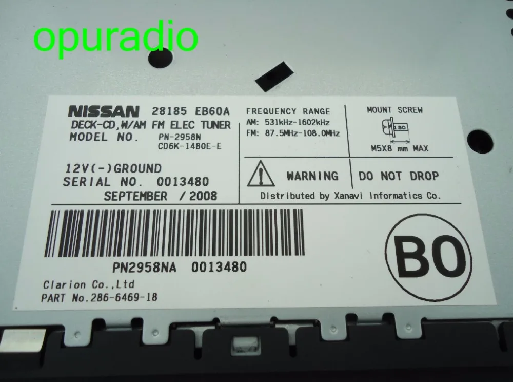 Nissan PN-2958N 6 CD with MP3 infiniti (3)